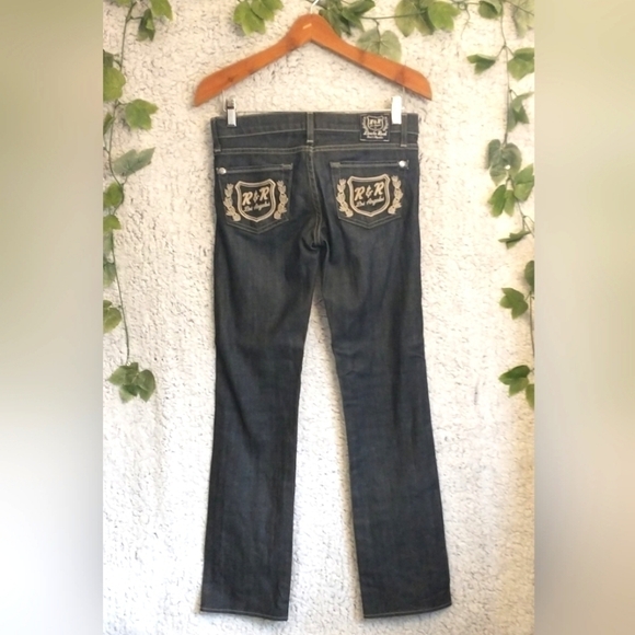 Rock and Republic Low Rise Straight Leg Jeans Size 5 - Picture 2 of 9